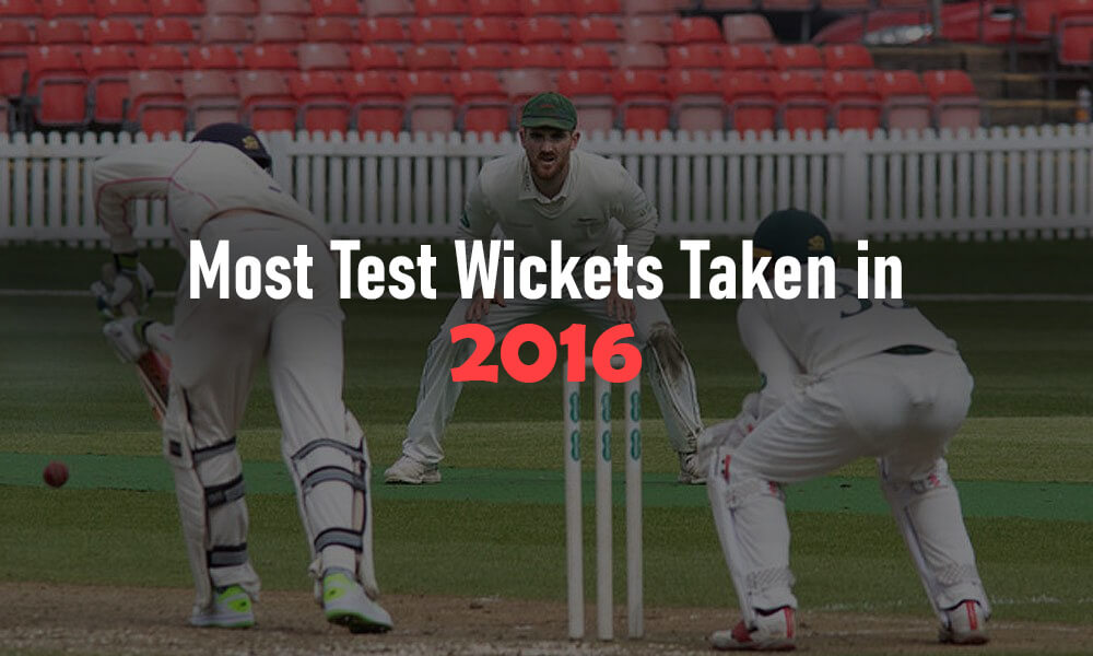 Most Test Wickets Taken in 2016