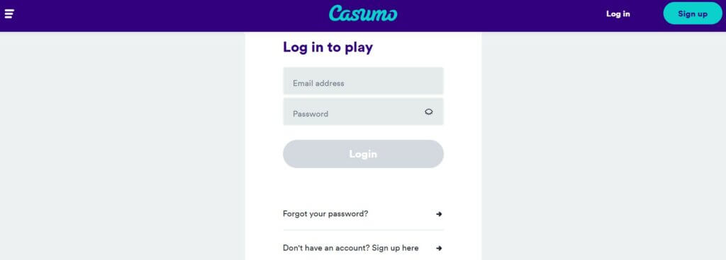 casumo india login