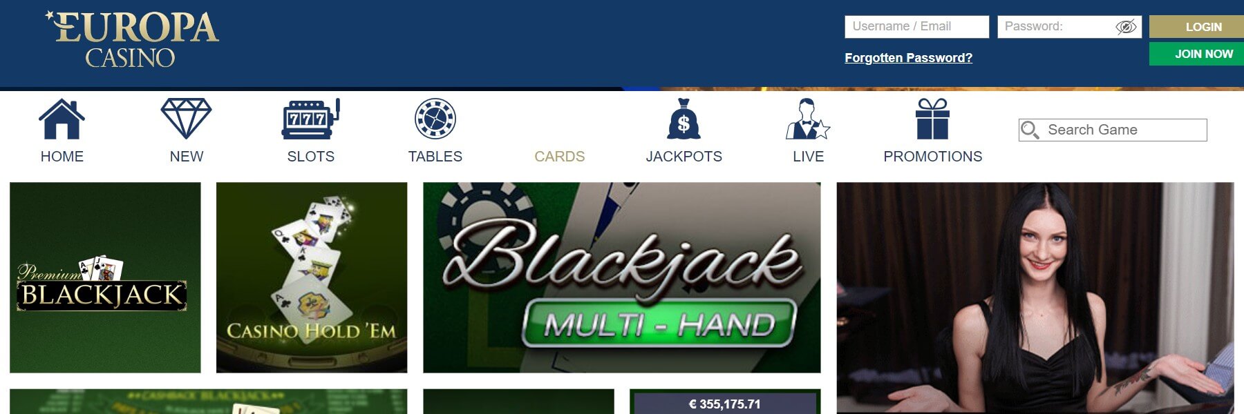 Europa Casino in India: login, app, review, bonus code