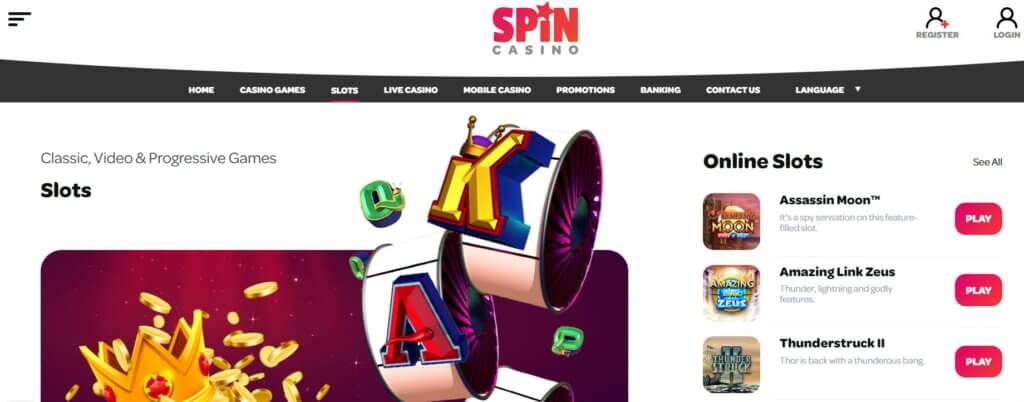 spin casino slots