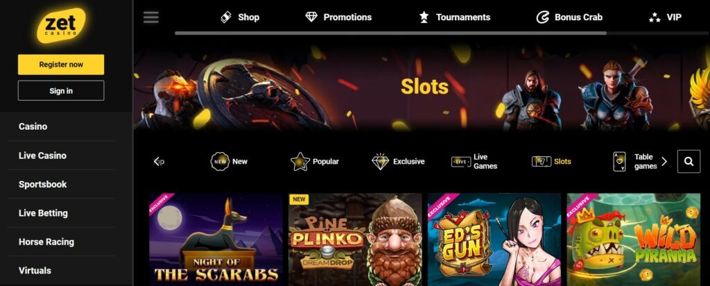 zet casino slots